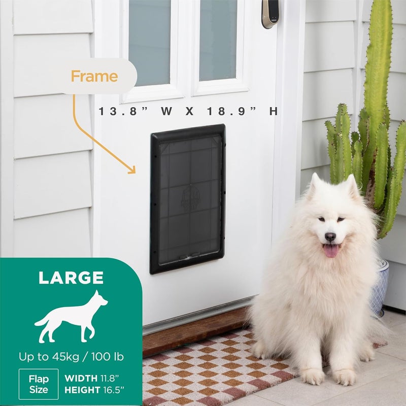 Hakuna Essential Pet Door, Large, Black - Image 3